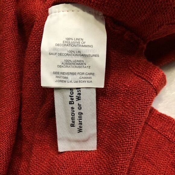 🚨 J. Crew Linen Burnt Orange Knitted Blouse - Picture 5 of 8